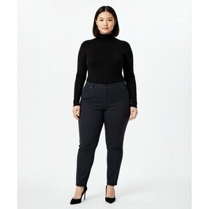 Karl Lagerfeld Paris Textured‎ Slim Fit Trousers Women Plus Size Pants size 12